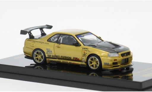 Diecast model cars Nissan Skyline R34 GT-R () gold 1999 1/64 INNO64