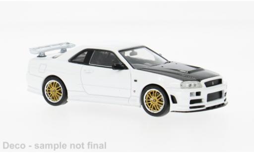 Diecast model cars Nissan Skyline R34 GT-R () white 2002 1/43 IXO