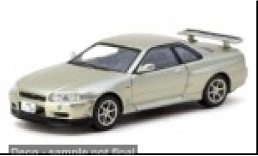 Diecast model cars Nissan Skyline R34 GT-R beige 1/64 Tarmac Works