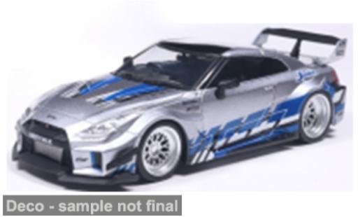 Diecast model cars Nissan Skyline R35 () GT-R silver/blue 1/43 Solido