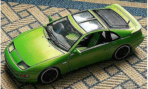 Nissan 300 ZX 1/18 Kyosho fairlady green jantes style bbs blacks diecast model cars