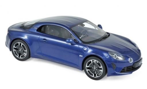 Diecast model cars Alpine A110 legende Renault metallic blue 2018 1/18 Norev