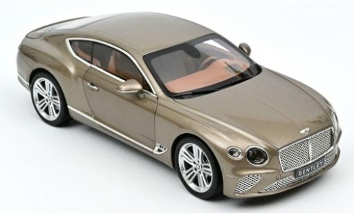 Diecast model cars Bentley Continental GT metallic beige 2018 1/18 Norev
