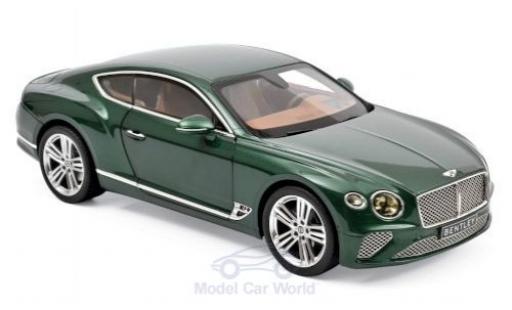Diecast model cars Bentley Continental GT metallic green 2018 1/18 Norev