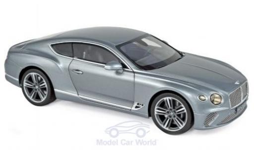 Diecast model cars Bentley Continental GT metallic grey 2018 1/18 Norev