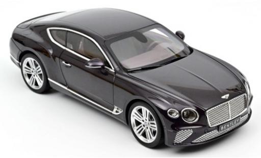Diecast model cars Bentley Continental GT metallic purple 2018 1/18 Norev
