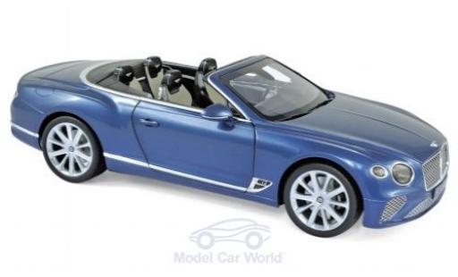 Diecast model cars Bentley Continental GTC metallic blue 2019 1/18 Norev