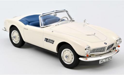 Diecast model cars Bmw 507 Cabriolet Convertible white 1957 hood ouvert 1/18 Norev