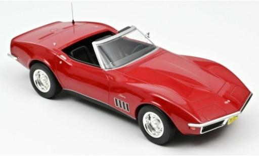 Diecast model cars Chevrolet Corvette Convertible C3 red 1969 1/18 Norev