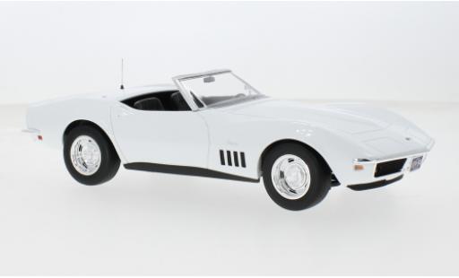 Diecast model cars Chevrolet Corvette Convertible (C3) white 1969 1/18 Norev