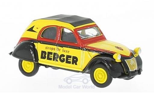 Diecast model cars Citroen 2CV Berline AZLP yellow/black Cycliste (F) 1959 1/64 Norev