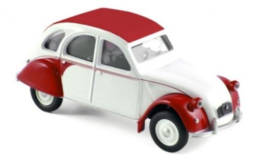 Diecast model cars Citroen 2CV Dolly white/red 1986 1/64 Norev