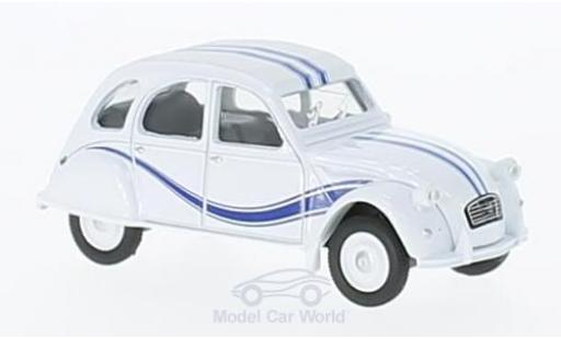 Diecast model cars Citroen 2CV Berline France 3 white/blue 1983 1/64 Norev
