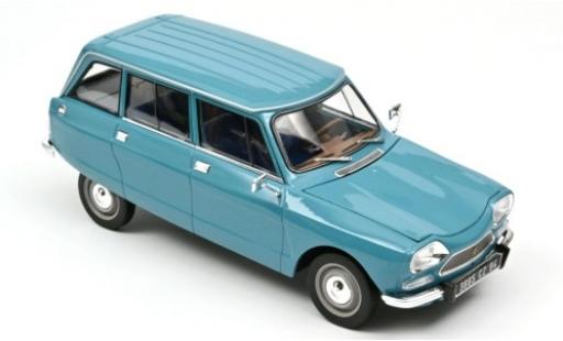 Diecast model cars Citroen Ami 8 Break Estate blue 1975 1/18 Norev