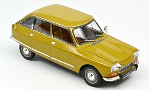 Diecast model cars Citroen Ami 8 Berline Club yellow 1969 1/18 Norev