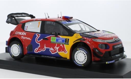 Diecast model cars Citroen C3 WRC No.1 Red Bull / Total Rally Mexico 2019 S.Ogier/J.Ingrassia 1/18 Norev