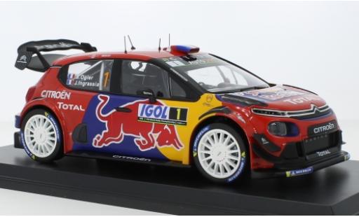 Diecast model cars Citroen C3 WRC No.1 Red Bull / Total Tour de Corse 2019 S.Ogier/J.Ingrassia 1/18 Norev