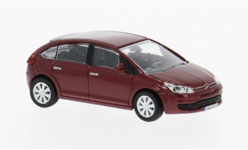 Diecast model cars Citroen C4 Berline Saloon red 2004 1/87 Norev