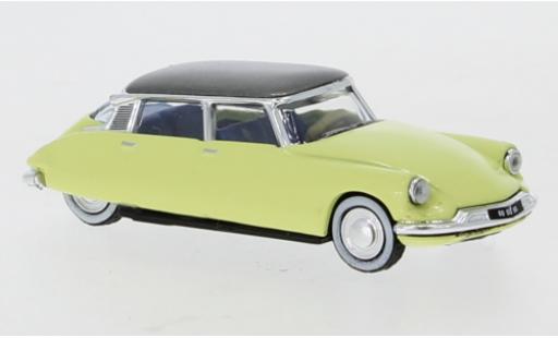 Diecast model cars Citroen DS 19 yellow/metallic grey 1958 1/87 Norev