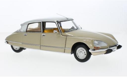 Diecast model cars Citroen DS 23 Pallas metallise beige/silver 1972 1/18 Norev