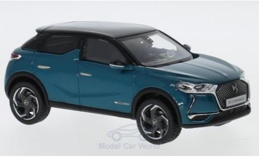 Diecast model cars DS Automobiles DS3 19 Citroen DS 3 Crossback metallic turquoise/black 2019 1/43 Norev