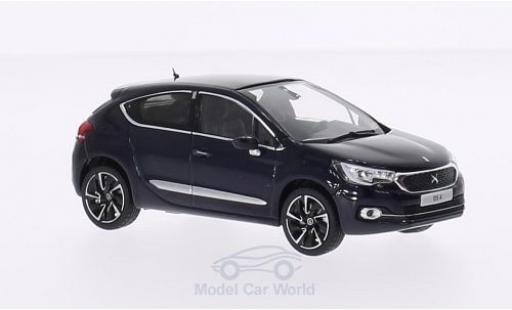 Diecast model cars DS Automobiles DS4 Berline Citroen DS 4 metallic blue 2015 1/43 Norev