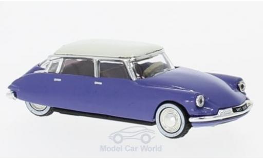 Diecast model cars Citroen DS 19 blue/white 1959 1/87 Norev