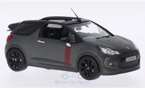 Diecast model cars DS Automobiles DS3 Cabriolet Citroen Convertible Racing matt-grey 2014 1/43 Norev