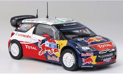 Diecast model cars DS Automobiles DS3 WRC Citroen No.1 Red Bull Total Rally Mexico 2011 S.Loeb/D.Elena 1/43 Norev