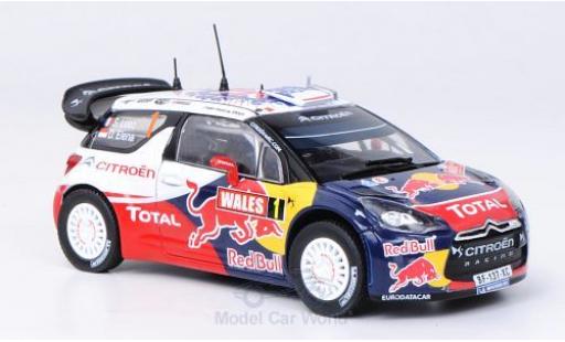 Diecast model cars DS Automobiles DS3 WRC Citroen No.1 Red Bull -Total Rally WM Rally Gro&Atilde;�britannien 2011 S.Loeb/D.Elena 1/43 Norev