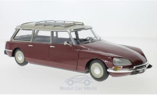 Diecast model cars Citroen DS 21 C Estate red/beige 1970 1/18 Norev