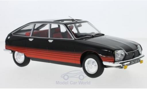 Diecast model cars Citroen GS Berline Basalte black/red 1978 1/18 Norev