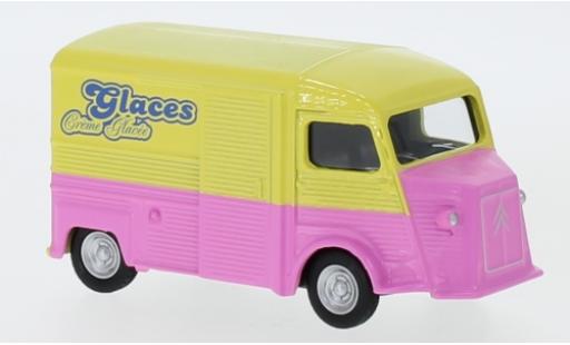 Diecast model cars Citroen HY Fourgonnette pink/yellow Glacier 1980 1/64 Norev