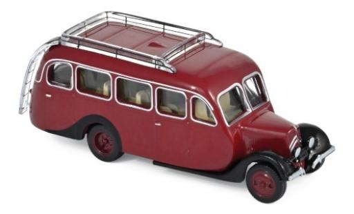 Diecast model cars Citroen U23 Bus Autocar red/black 1947 1/87 Norev