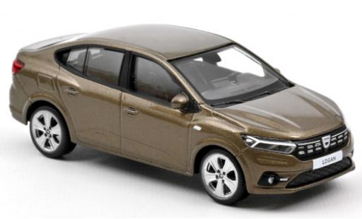 Diecast model cars Dacia Logan Berline metallic brown 2021 1/43 Norev