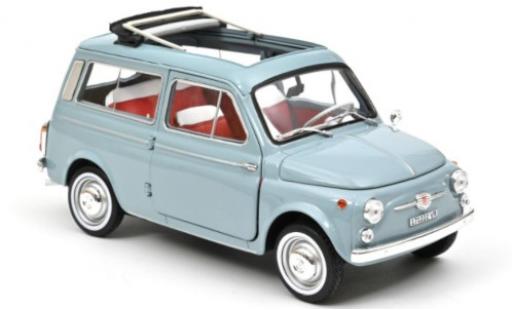 Diecast model cars Fiat 500 Giardiniera blue 1964 1/18 Norev