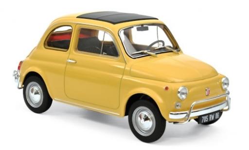 Diecast model cars Fiat 500 L beige 1968 1/18 Norev