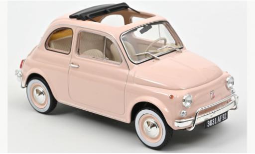 Diecast model cars Fiat 500 L pink 1968 1/18 Norev