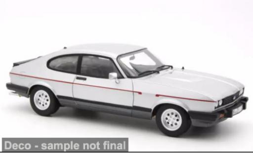 Diecast model cars Ford Capri 2.8i MK III 2.8 Injection silver 1983 1/18 Norev