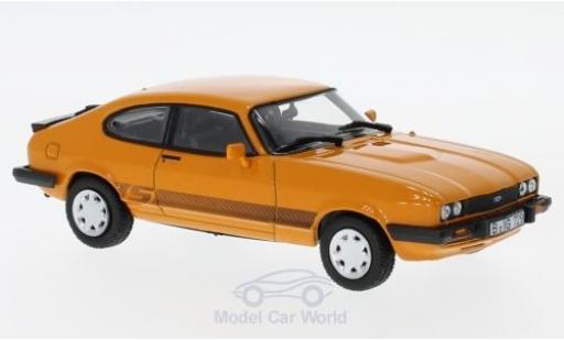 Diecast model cars Ford Capri 3.0S MK III orange 1986 1/43 Norev