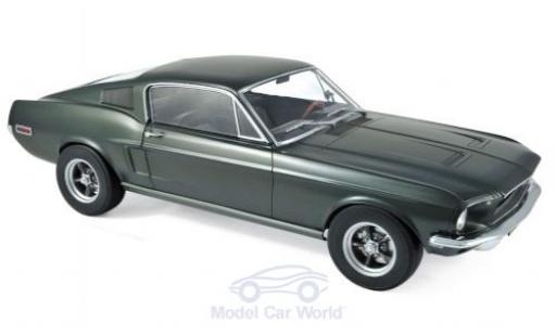 Diecast model cars Ford Mustang Fastback metallic green 1968 1/12 Norev
