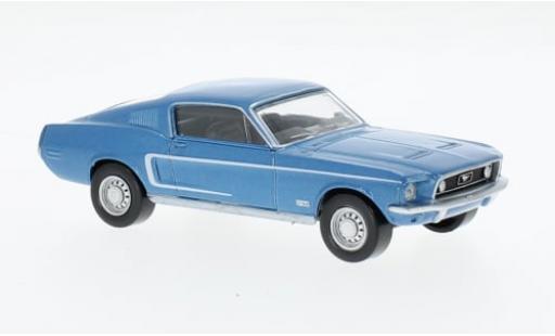 Diecast model cars Ford Mustang Fastback GT metallise blue 1968 1/43 Norev