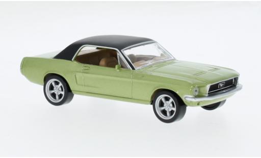 Diecast model cars Ford Mustang Hardtop metallise green/black 1968 1/43 Norev