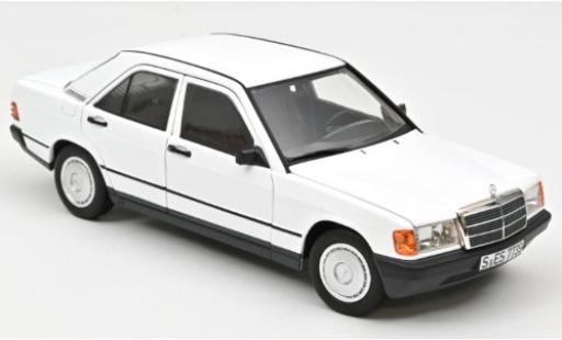 Diecast model cars Mercedes 190 Base E (W201) white 1984 1/18 Norev