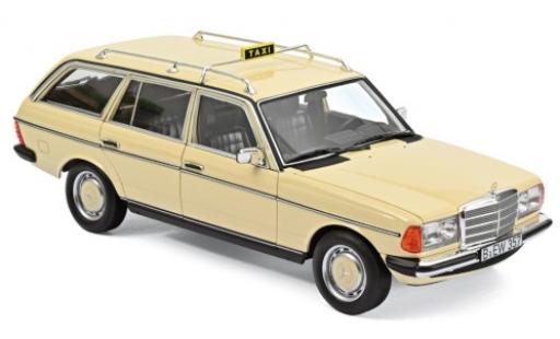Diecast model cars Mercedes 200 Coupe T (S123) beige Taxi (D) 1982 1/18 Norev