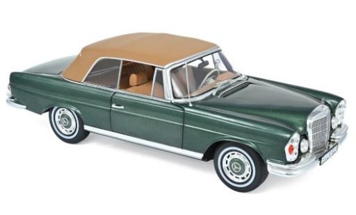 Diecast model cars Mercedes 280 Cabriolet SE (W111) Convertible metallic green/beige 1969 1/18 Norev