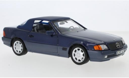 Diecast model cars Mercedes 500 Base SL (R129) metallic blue 1989 1/18 Norev
