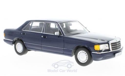 Diecast model cars Mercedes 560 Base (W126) blue 1991 1/18 Norev