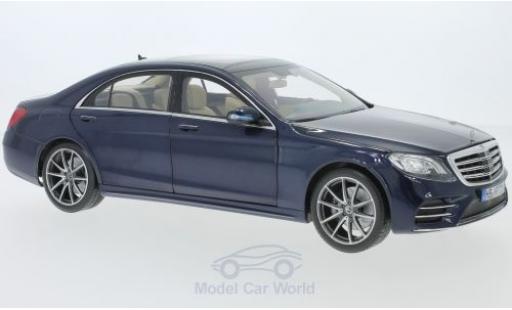 Diecast model cars Mercedes S AMG S-Class -Line metallic blue 2018 1/18 Norev