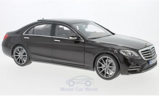 Diecast model cars Mercedes S AMG S-Class Line metallic black 2018 1/18 Norev